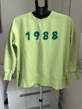 Kersh Neon Lime '1988' Pullover Sweatshirt
Size Small